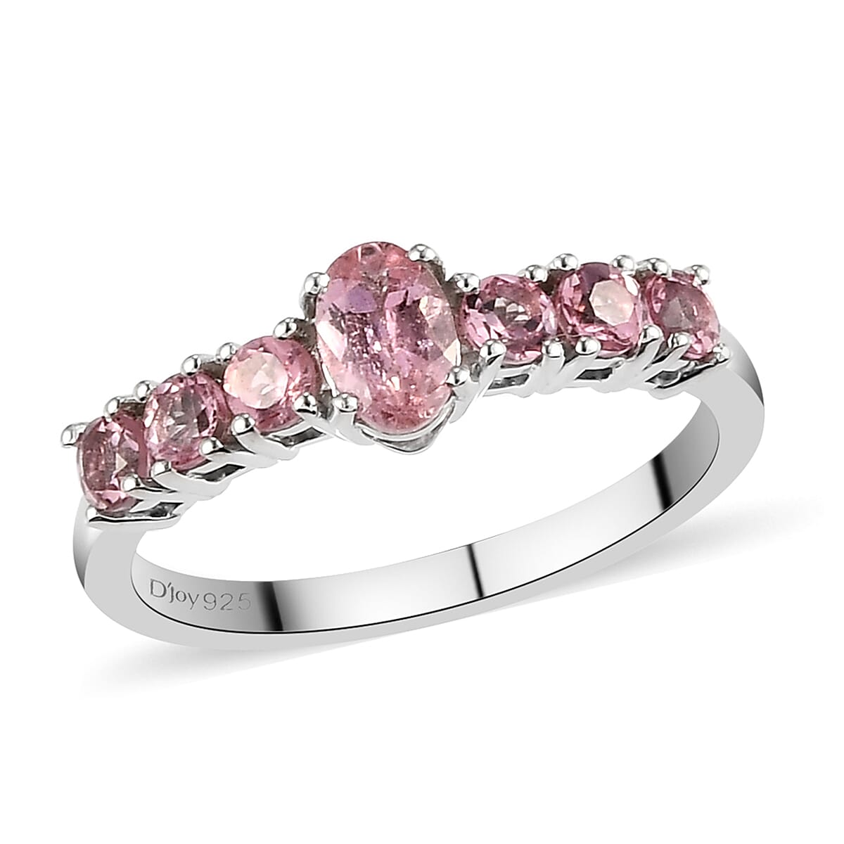 Tanzanite Ring in Platinum Over Sterling Silver (Size 5.0) 1.10 ctw