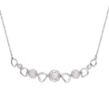 Moissanite Beaded Necklace 18-21 Inches in Rhodium Over Sterling Silver 12.80 ctw - Sticky add to cart bar