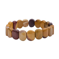 Blue Goldstone Section Stretch Bracelet 124.50 ctw