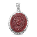 KARIS Freshened Thulite Solitaire Pendant in Platinum Bond 11.70 ctw - Sticky add to cart bar
