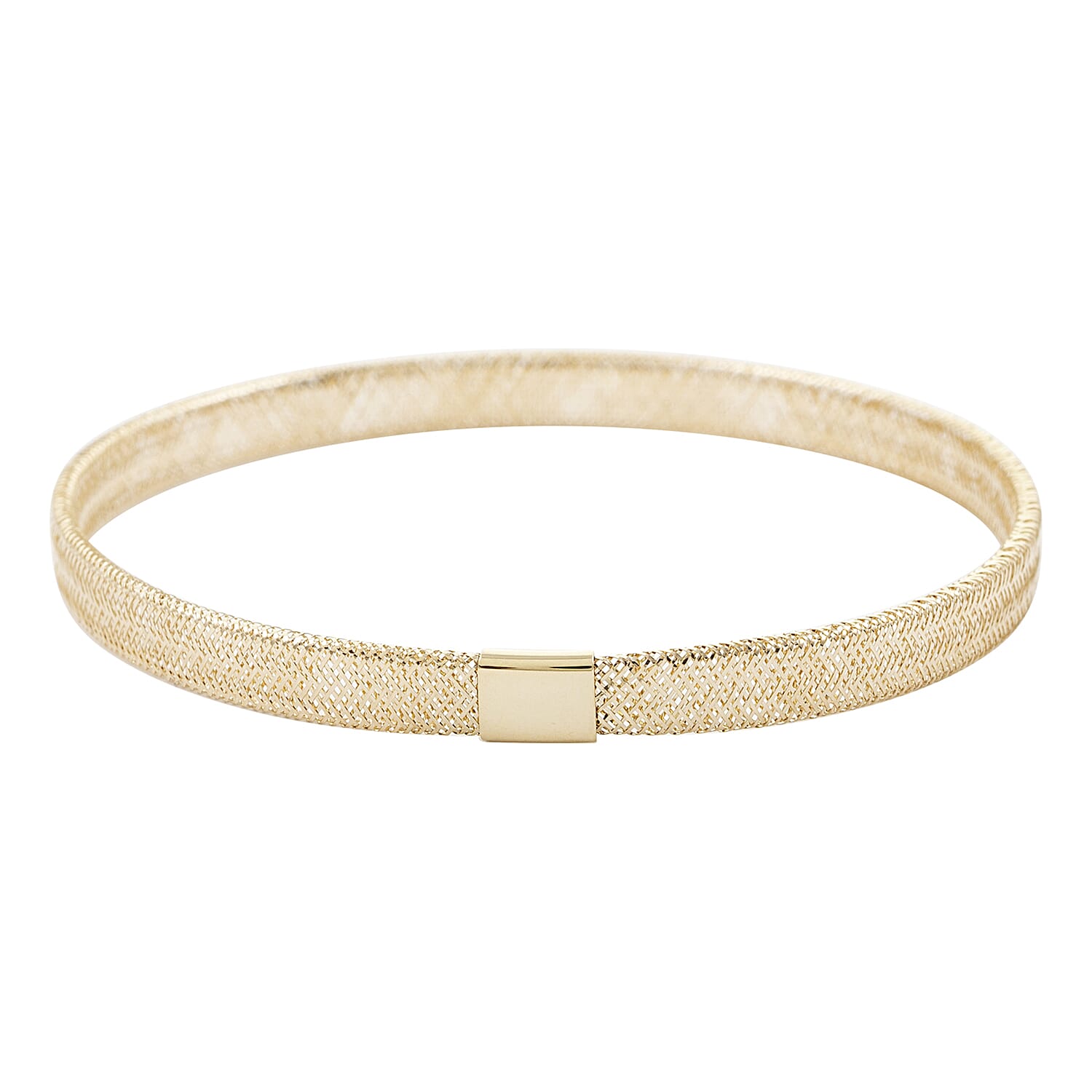 Italian 10K Yellow Gold Stretchable Bracelet (0.90 g) (6.00-8.5In)