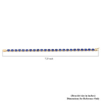 DOORBUSTER LUXORO 10K Yellow Gold AAA Natural African Ruby Tennis Bracelet (6.75 In) 3.20 Grams 15.60 ctw