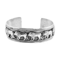 Mother's Day Special Bali Legacy Sterling Silver Lion Bangle Bracelet (7.25 In) 36.15 Grams - Sticky add to cart bar