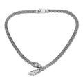 BALI LEGACY Sterling Silver Tulang Naga Dragon Necklace 20 Inches 112.20 Grams - Sticky add to cart bar