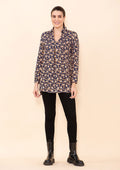 TAMSY Blue Rayon Staple Top -L - Sticky add to cart bar