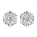 Artisan Crafted Polki Diamond Stud Earrings in Platinum Over Sterling Silver 1.00 ctw - Sticky add to cart bar