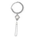 STRADA Silver Color Glass, Austrian Crystal Japanese Movement Bracelet Watch in Silvertone - Sticky add to cart bar