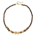 Feng Shui Luminous Beaded Pi xiu Necklace 18-20 Inches in Goldtone 173.50 ctw - Sticky add to cart bar