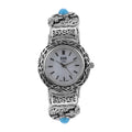 BALI LEGACY EON 1962 AMERICAN Natural Sleeping Beauty Turquoise Swiss Movement Bracelet Watch in Sterling Silver (7.50 In) 34.50 Grams 3.90 ctw - Sticky add to cart bar