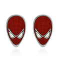 Marvel Spider-Man Red Enamel Face Stud Earrings in Silvertone - Sticky add to cart bar