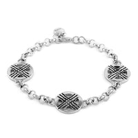 MARVEL Wolverine Multi Logo Bracelet in Silvertone (7.00 In)
