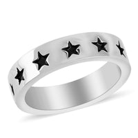 MARVEL Captain America Multi-Color Star Ring in Silvertone