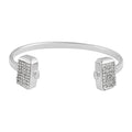 MARVEL Simulated Diamond Thor Crystal Hammer Cuff Bracelet in Silvertone (6.25 In) - Sticky add to cart bar