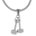 MARVEL Simulated Diamond Spiderman Necklace 17.5 Inches in Silvertone - Sticky add to cart bar