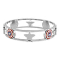 Captain America Bangle Bracelet in Silvertone (7.50 In) - Sticky add to cart bar