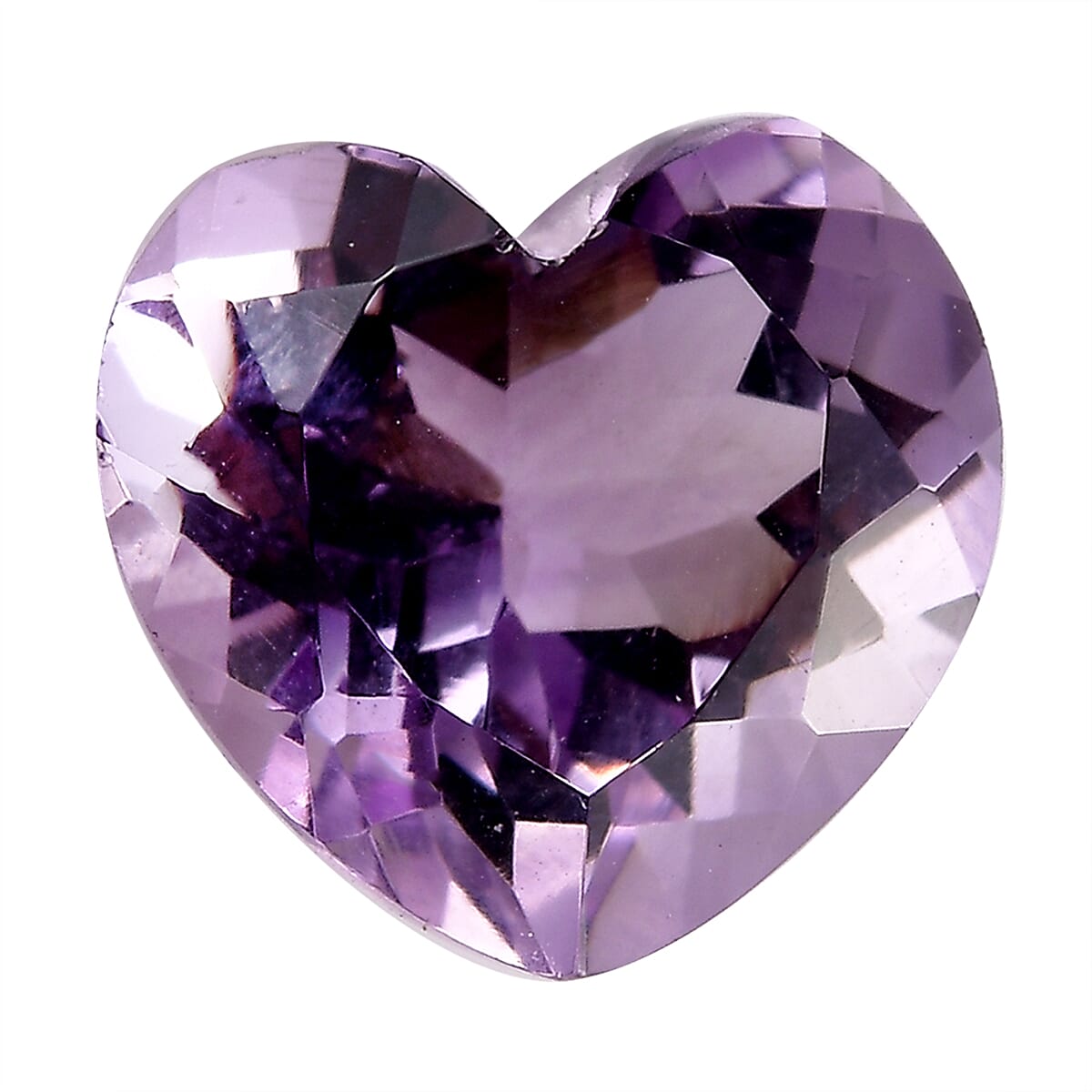 Rose De France Amethyst (Hrt 12 mm) 5.35 ctw Loose Gemstone