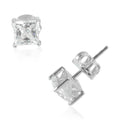 Made with Finest CZ Stud Earrings in Platinum Over Sterling Silver 2.00 ctw - Sticky add to cart bar
