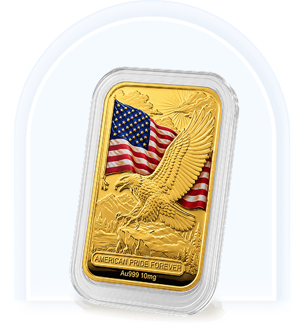 Patriotic golden eagle gold sheet