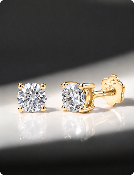Lab-grown diamond earrings