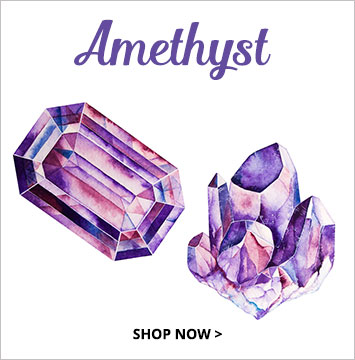 Amethyst - February birthstone jewelry.