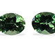 Natural green apatite pearl shape two stones.