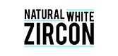 Natural white zircon logo Natural white zircon logo.