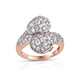 Natural white zircon bypass ring in rose gold finish Natural white zircon bypass ring in rose gold finish.