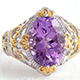  Lusaka amethyst ring in yellow gold and sterling silver.