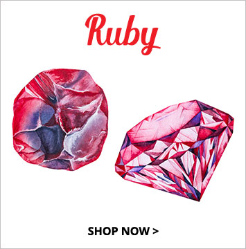 Ruby - July birthstone jewelry.