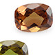 Alexite faceted cushion shaped gemstones.