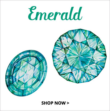 Emerald - May birthstone jewelry.