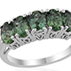 Natural green apatite ring.