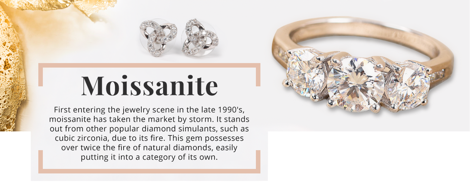 Moissanite jewelry at Shop LC